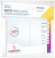 Gamegenic Matte Prime Card Sleeves White (66mm x 91mm) (100 Sleeves Per Pack) - Gap Games