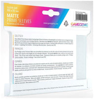 Gamegenic Matte Prime Card Sleeves White (66mm x 91mm) (100 Sleeves Per Pack) - Gap Games