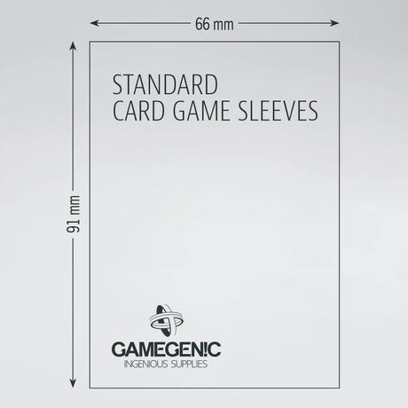 Gamegenic Prime Board Game Sleeves Value Pack - Standard Size (66mm x 91mm) (200 Sleeves per Pack) - Gap Games