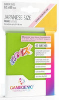 Gamegenic Prime Japanese Sized Sleeves - Size Code PINK - Sleeve Colour Lime (62mm x 89mm) (60 Sleeves Per Pack) - Gap Games