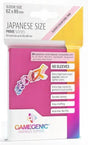 Gamegenic Prime Japanese Sized Sleeves - Size Code PINK - Sleeve Colour Pink (62mm x 89mm) (60 Sleeves Per Pack) - Gap Games