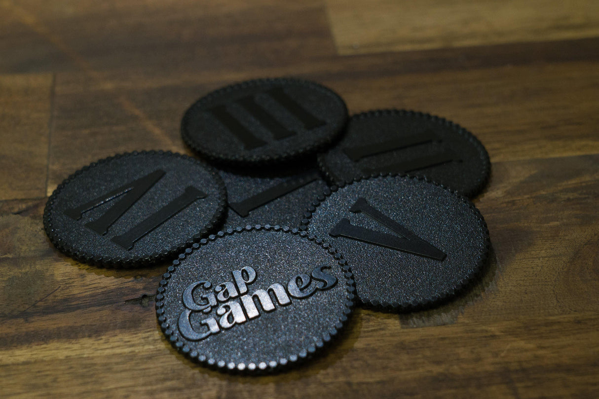 Gap Games Deluxe Metal 40mm Objective Tokens - Gap Games