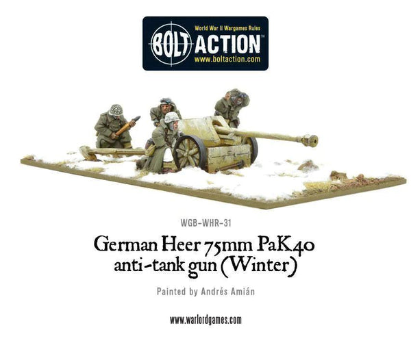 German Heer 75mm Pak 40 anti-tank gun (Winter) - Gap Games
