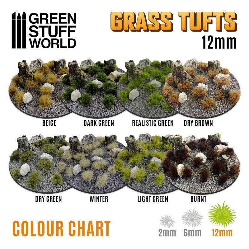 Grass TUFTS - 12mm self-adhesive - BURNT - Gap Games