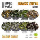 Grass TUFTS - 12mm self-adhesive - BURNT - Gap Games