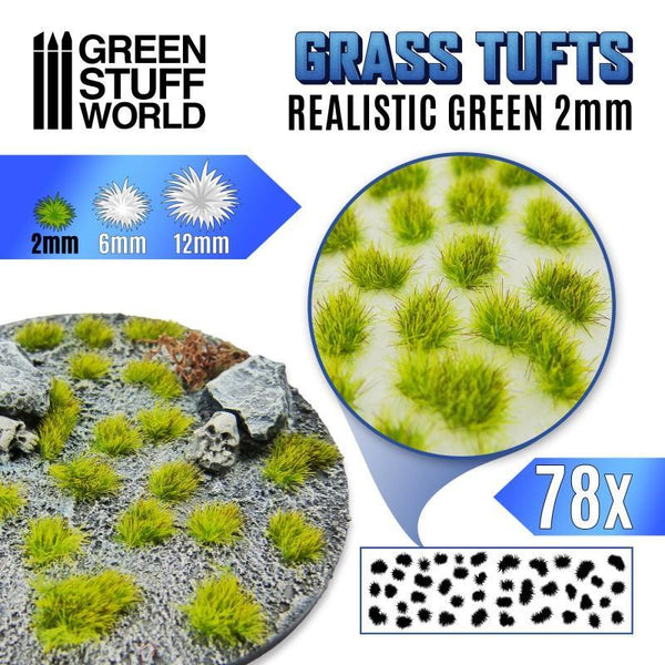 Grass Tufts - 2mm Self-Adhesive Realistic - Gap Games
