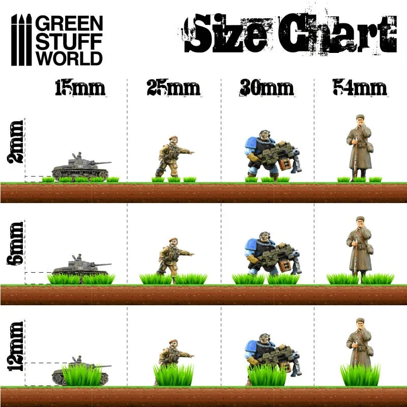 Grass TUFTS - 6mm self-adhesive - REALISTIC GREEN - Gap Games