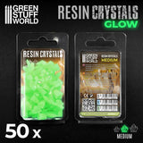 GREEN STUFF WORLD Green Glow Resin Crystals - Medium