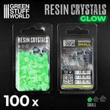 GREEN STUFF WORLD Green Glow Resin Crystals - Small