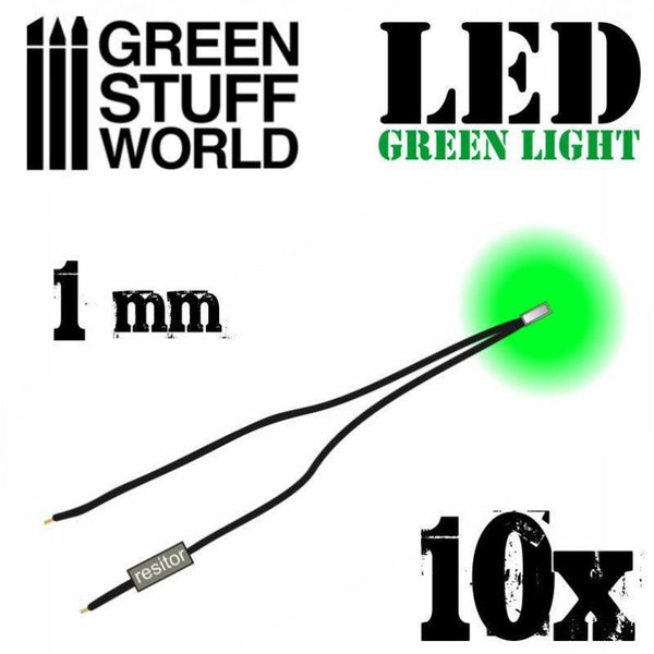 Green LED Lights - 1mm - Gap Games