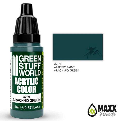 GREEN STUFF WORLD Acrylic Color - Arachnid Green 17ml - Gap Games