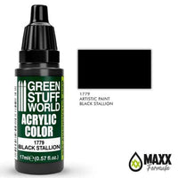 GREEN STUFF WORLD Acrylic Color - Black Stallion 17ml - Gap Games