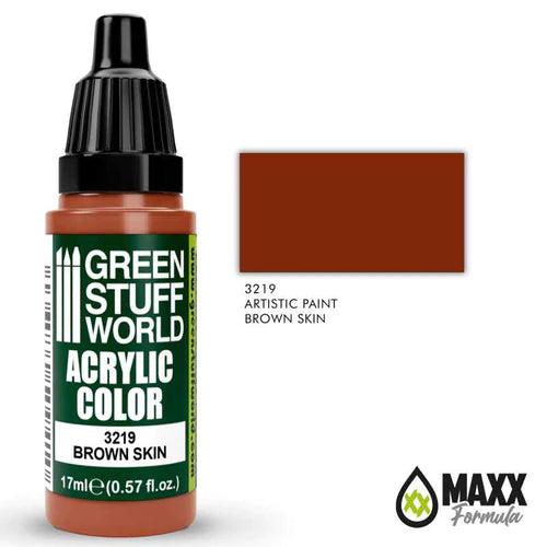 GREEN STUFF WORLD Acrylic Color - Brown Skin 17ml - Gap Games