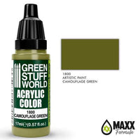 GREEN STUFF WORLD Acrylic Color - Camouflage Green 17ml - Gap Games
