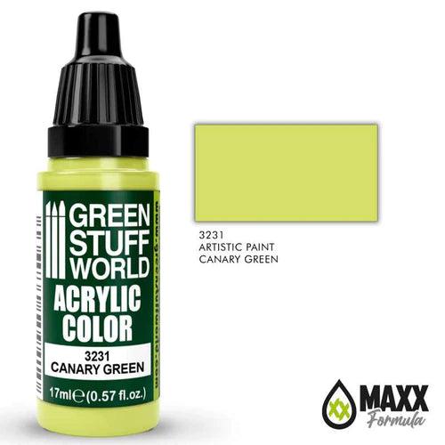 GREEN STUFF WORLD Acrylic Color - Canary Green 17ml - Gap Games