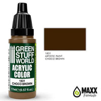 GREEN STUFF WORLD Acrylic Color - Choco Brown 17ml - Gap Games