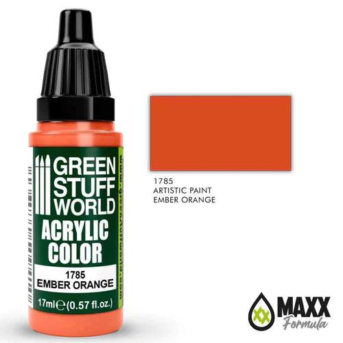 GREEN STUFF WORLD Acrylic Color - Ember Orange 17ml - Gap Games