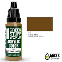 GREEN STUFF WORLD Acrylic Color - English Field Brown 17ml - Gap Games