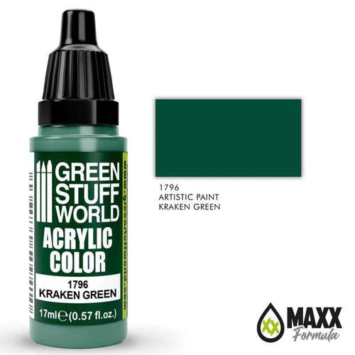 GREEN STUFF WORLD Acrylic Color - Kraken Green 17ml - Gap Games