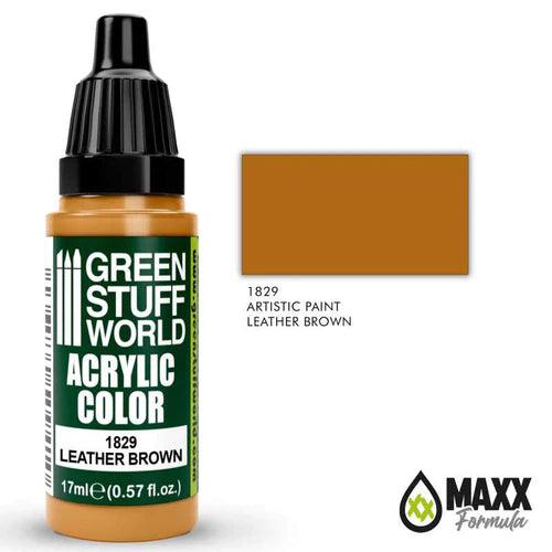 GREEN STUFF WORLD Acrylic Color - Leather Brown 17ml - Gap Games