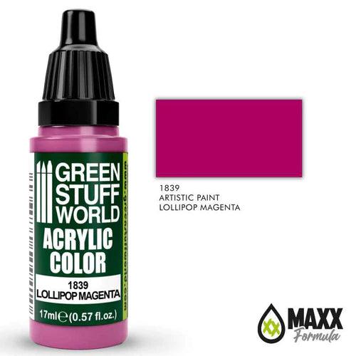 GREEN STUFF WORLD Acrylic Color - Lollipop Magenta 17ml - Gap Games