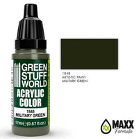 GREEN STUFF WORLD Acrylic Color - Military Green 17ml - Gap Games