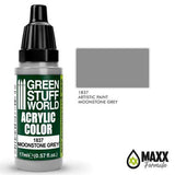 GREEN STUFF WORLD Acrylic Color - Moonstone Grey 17ml - Gap Games