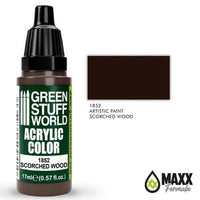 GREEN STUFF WORLD Acrylic Color - Scorched Wood 17ml - Gap Games