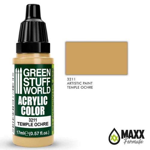 GREEN STUFF WORLD Acrylic Color - Temple Ochre 17ml - Gap Games