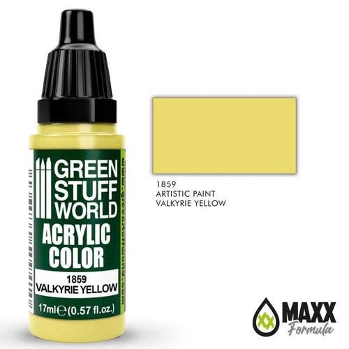 GREEN STUFF WORLD Acrylic Color - Valkyrie Yellow 17ml - Gap Games