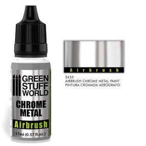 GREEN STUFF WORLD Chrome Paint - Airbrush 17ml - Gap Games