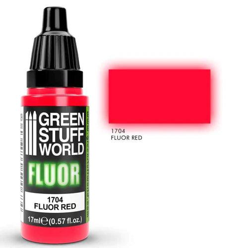GREEN STUFF WORLD Fluor Paint Red 17ml - Gap Games