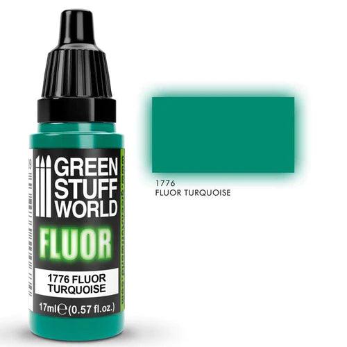 GREEN STUFF WORLD Fluor Paint Turquoise 17ml - Gap Games