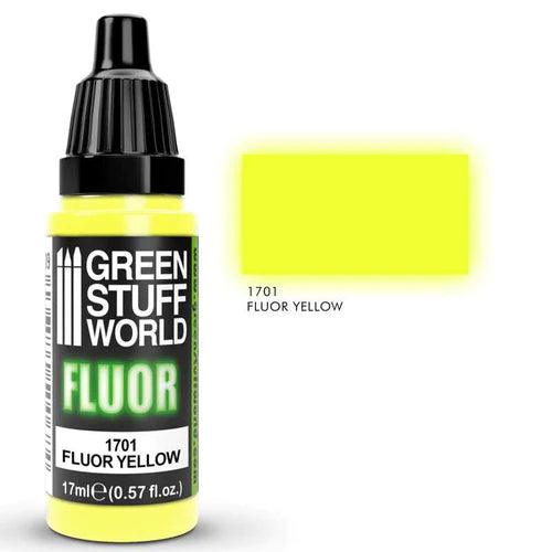 GREEN STUFF WORLD Fluor Paint Yellow 17ml - Gap Games
