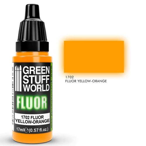 GREEN STUFF WORLD Fluor Paint Yellow-Orange 17ml - Gap Games