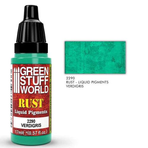 GREEN STUFF WORLD Liquid Pigments Verdigris 17ml - Gap Games