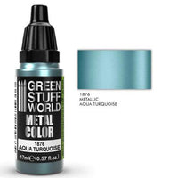 GREEN STUFF WORLD Metallic Paint Aqua Turquoise 17ml - Gap Games