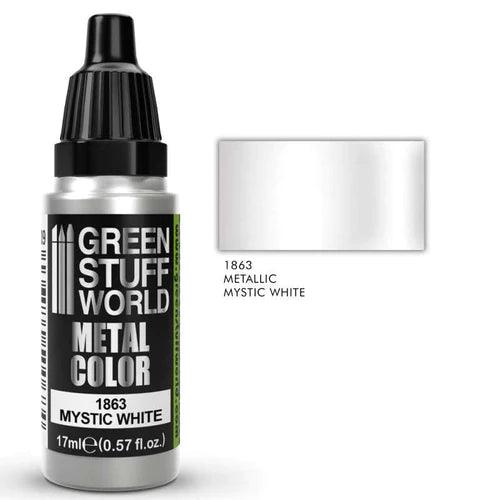 GREEN STUFF WORLD Metallic Paint Mystic White 17ml - Gap Games
