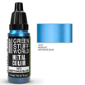 GREEN STUFF WORLD Metallic Paint Neptunus Blue 17ml - Gap Games