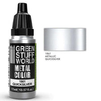 GREEN STUFF WORLD Metallic Paint Quicksliver 17ml - Gap Games