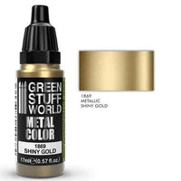 GREEN STUFF WORLD Metallic Paint Shiny Gold 17ml - Gap Games