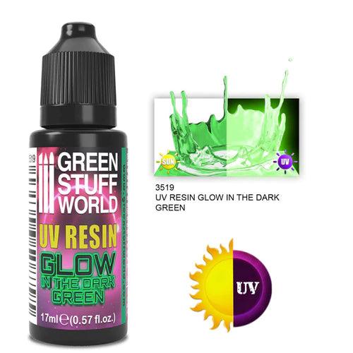 GREEN STUFF WORLD UV Resin 17ml - Green - Glow in the Dark - Gap Games