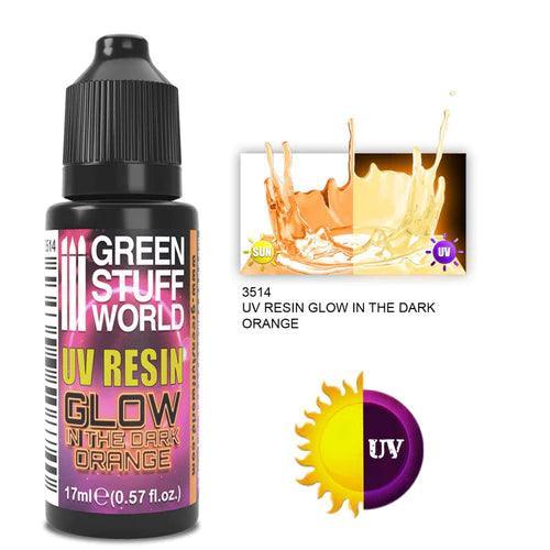 GREEN STUFF WORLD UV Resin 17ml - Orange - Glow in the Dark - Gap Games