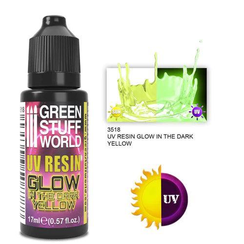 GREEN STUFF WORLD UV Resin 17ml - Yellow - Glow In The Dark - Gap Games