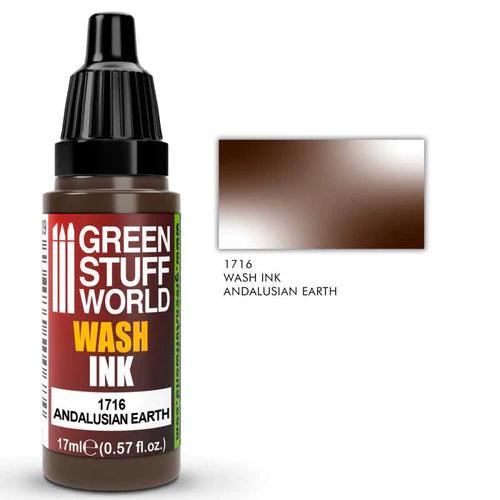 GREEN STUFF WORLD Wash Ink Andalusian Earth 17ml - Gap Games