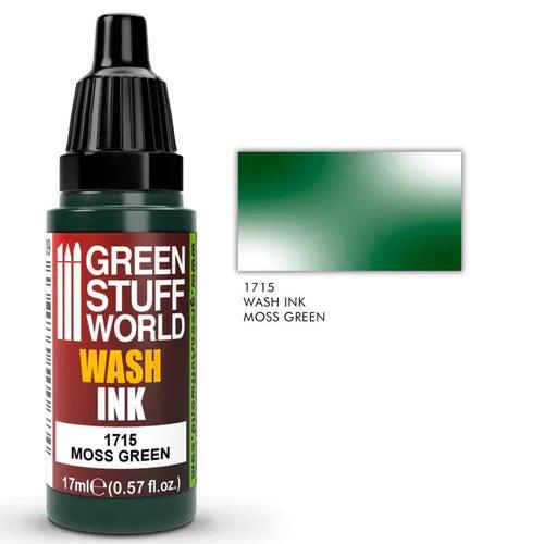 GREEN STUFF WORLD Wash Ink Moss Green 17ml - Gap Games