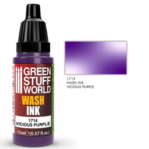 GREEN STUFF WORLD Wash Ink Vicious Purple 17ml - Gap Games