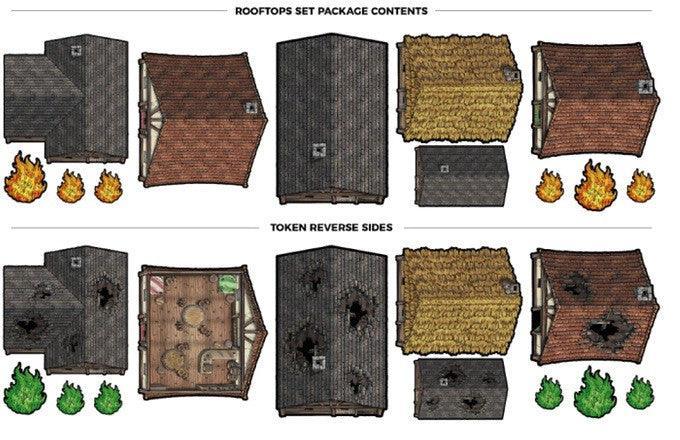 GTG Minis Tabletop Tokens - Rooftops Set - Gap Games