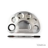 Borciani e Bonazzi - Half-Moon Shaped Stainless Steel Palette with Spatula Included