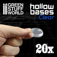 Hollow Plastic Bases - TRANSPARENT 32mm - Gap Games